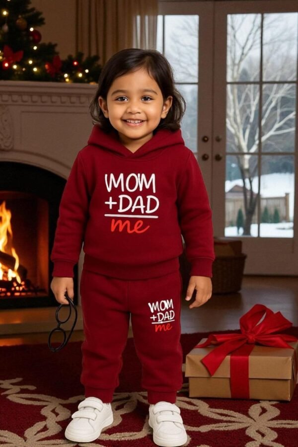 KicoWear Kids Fleece Woolen Blend Winter Outfit for Unisex | Casual Warm Dress (Size 1M–5Y)