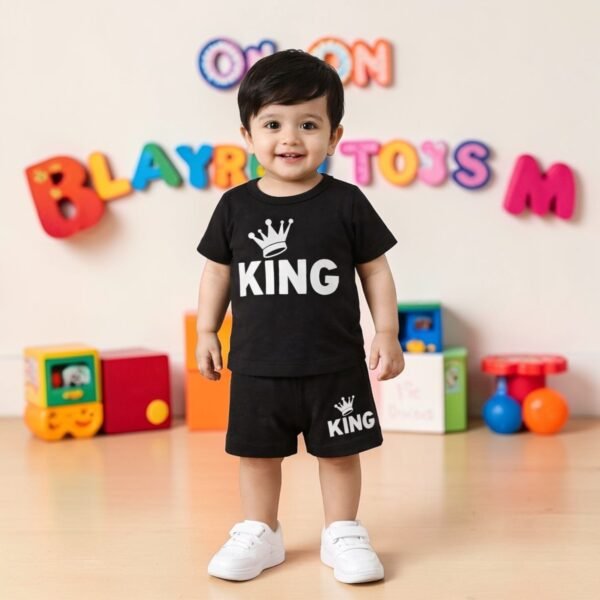 KicoWear Unisex King Printed Nicker Suit | Airzed 190 GSM Cotton | Soft & Comfortable Regular Fit